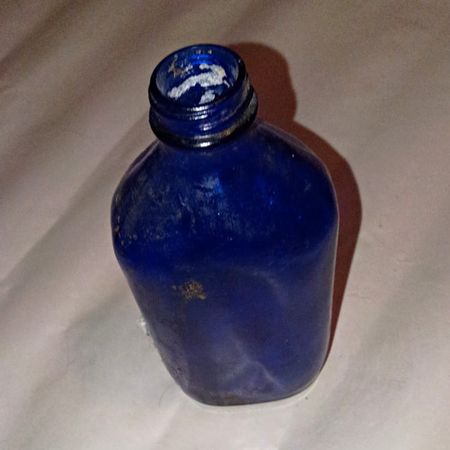 Cobalt blue glass bottle - blue, 10