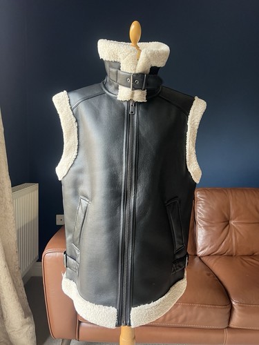 Black faux leather - faux, aviator