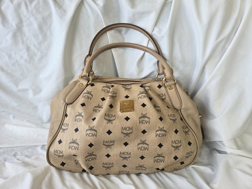 Authentic mcm beige visetos - mcm,