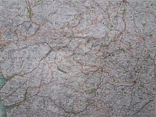 1898 Montgomery, Denbigh & Merioneth large map. 125 years old. Wrexham. Wales.