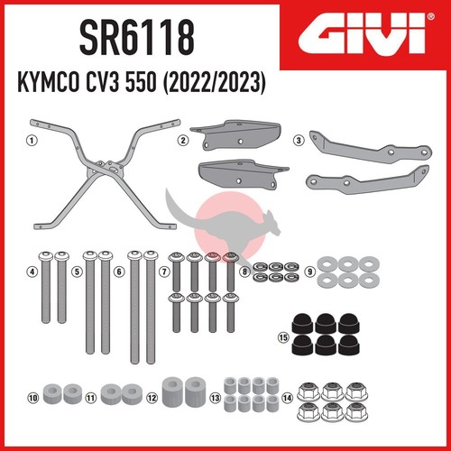 Rear luggage rack attachment - rear,
