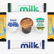 Lakeland 55x Semi Skimmed Whole Milk Oat Drink Creamer in Sticks Sachets or Pots