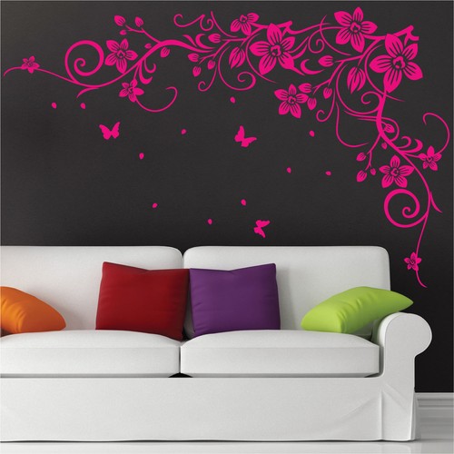 Butterfly vine flower wall - butterfly,
