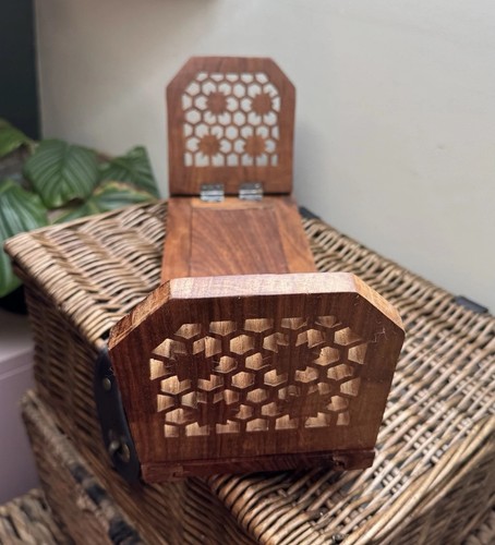 Carved wooden book slide