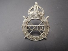 WW2 24th XXIV Lancers Original Cap Badge 1940-1944 Normandy Sherman Firefly Tank