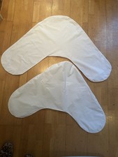 Two White V Shaped Pillowcases