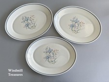 3 VINTAGE PYREX IRIS STEAK DINNER PLATES - GOOD CONDITION