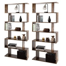  6-Tier Geometric Bookcase
