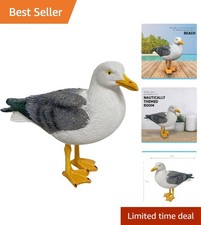 Realistic Nautical Seagull Figurine – 22 cm Resin Decoration for Indoor/Outdoor