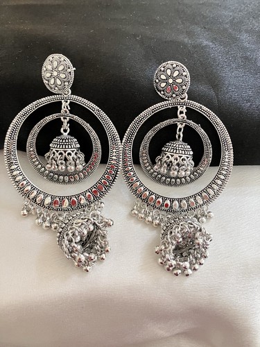 Jhumka silver oxidised - jhumka,