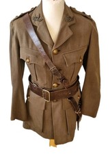 WW1 British Army Lieutenant Uniform Jacket Royal Warwickshire Regt & Sam Browne
