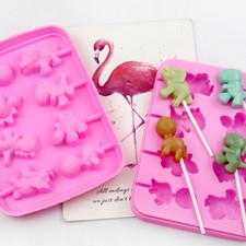 Lollipop Dinosaur Chocolate Mould Candy Lolly Fondant Mold Silicone Decoration 