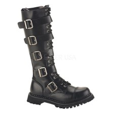 Demonia Riot-20 Black Leather