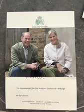Royal Family Memorabilia Letter TRH The Duke and Duchess of Edinburgh & Postcard
