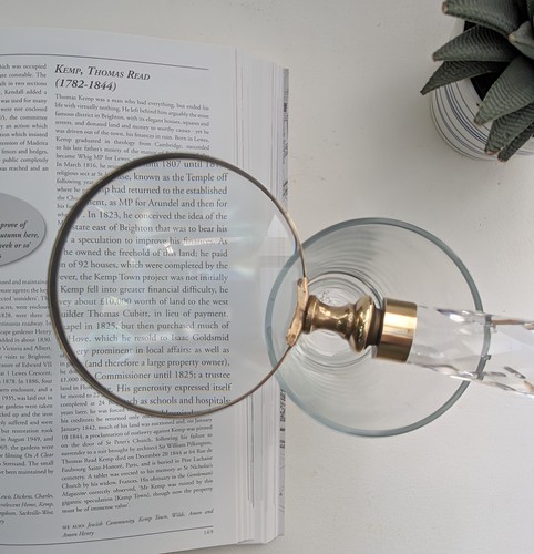 Large vintage brass and cut - and,