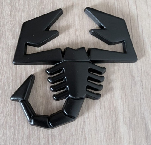 Black scorpion car badge - black,