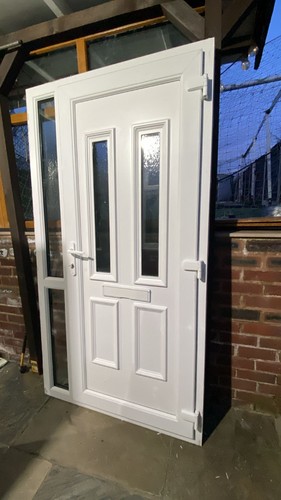 Upvc front door with side