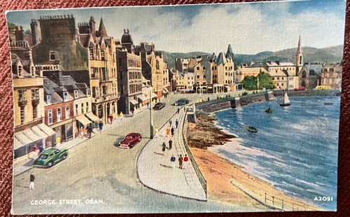 Vintage postcard oban - vintage,