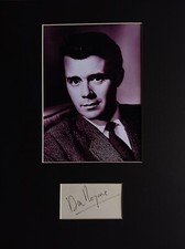 DIRK BOGARDE. GENUINE SIGNED PAGE. OVERMOUNTED WITH PIC