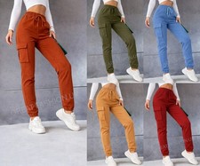Womens Cargo Joggers Slim Fit
