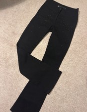 Next black lift slim and shape jeans with rhinestones, never worn size 6R