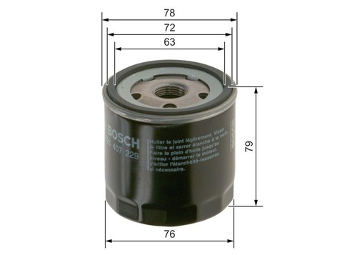 Bosch engine oil filter - engine, fits