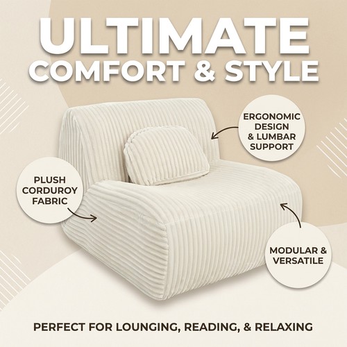 Beige lounge sofa - sofa, 102x91x75cm
