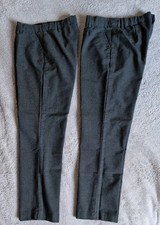 2 pairs boys grey school trousers age 11-12 years