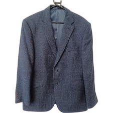 Sartorial Moon Wool Fabric M&S Blazer Blue Size 44R
