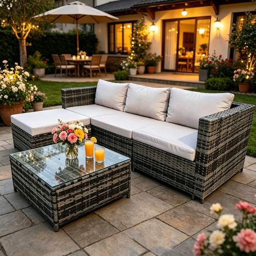 Garden rattan furniture - set, 4