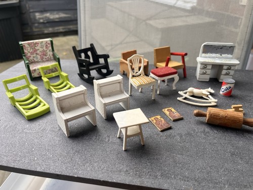 Vintage dolls house furniture - dolls,