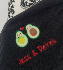Avocado towel personalised - avocado, -personalised