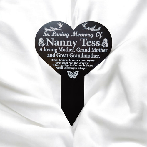 Grave side marker plaque