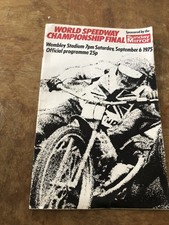 SPEEDWAY PROGRAMME - World Championship Final Wembley 6 September 1975