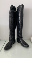 VTG Somerset By Alice Temperley Black Half Leather&Stretch Over the Knee Boot 39