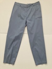 M&S ladies slim cut trousers pale blue UK 10 25" inside leg