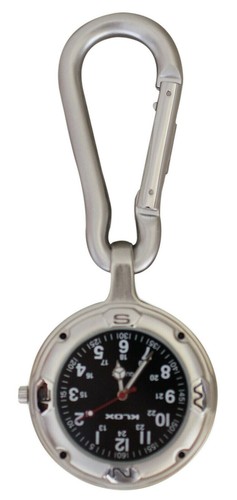 Klox silver clip - on, carabiner