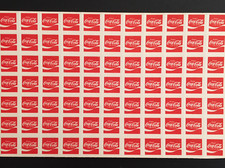 1970's Sheet of 77 COCA COLA Bingo Thin Cardboard Markers