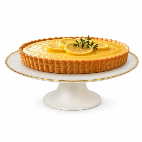 White glass cake stand - white,