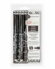 White Ink Italic Marker Pens
