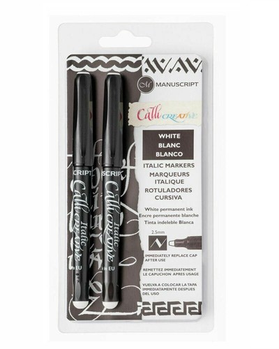 White ink italic marker pens - ink,