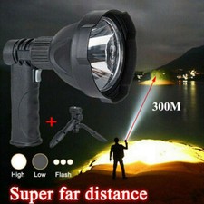 New LED Hand Held Spotlight USB Rechargeable Camp Hunting Torch Lamp Searchlight
