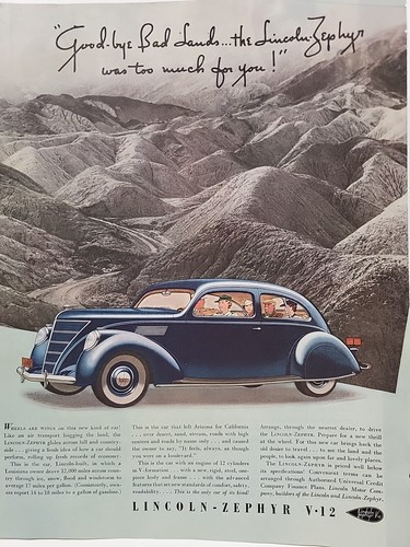 1937 lincoln zephyr automobile - lincoln,
