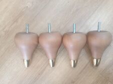 Vintage Mid Century Modern MCM Next Gold Cappe FootStool Table Legs