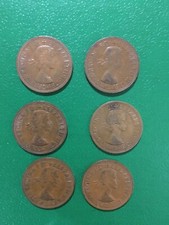 6 x  English , 60s  Pennies 