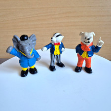 Vintage Rupert Bear Figures Algy Pug Bill, Badger Schleich 5.5cm