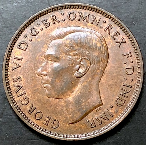 1940 penny coin - coin-1d, british