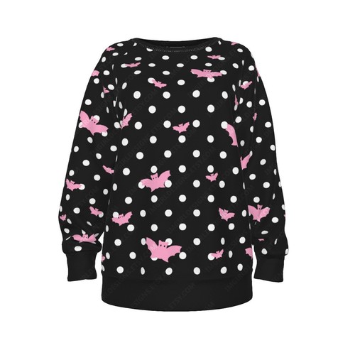 Bat polka dot - dot, sweatshirt