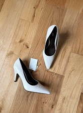 Zara Ecru White Leather High