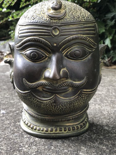 Shiva bronze ornate - , head
